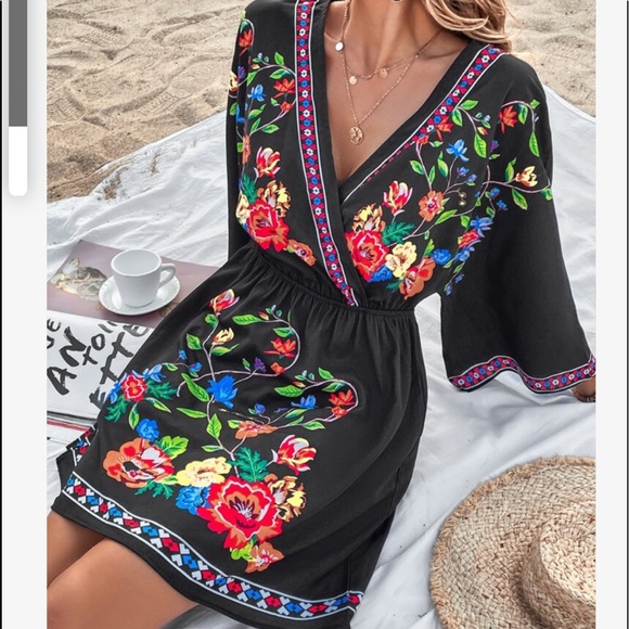 Boho Floral Print Dress - Picture 12 of 16